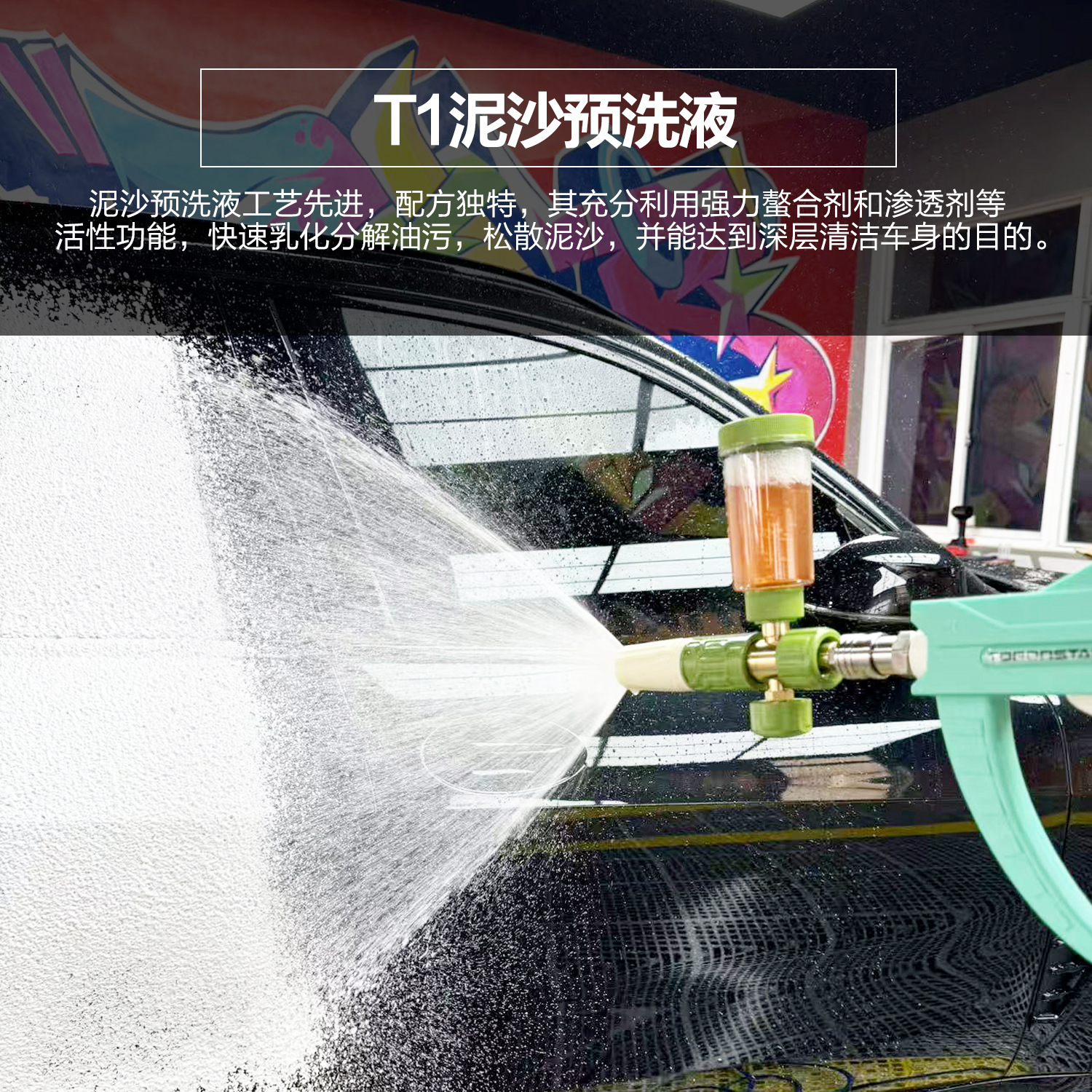 [2L Pack] Xiao Yi T1 Mud and Sand Pre-Wash Liquid Car Paint Care Car Wash Liquid Car Cleaning Agent Loose Agent Water Wax