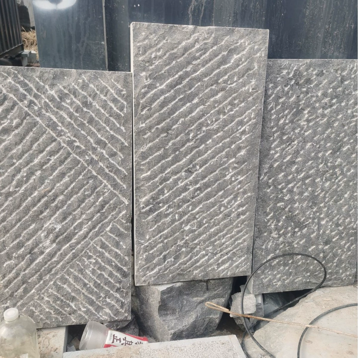 Природные Культуры Камень Открытый Сад Двор камень сломанный сланец лед трещины античный камень