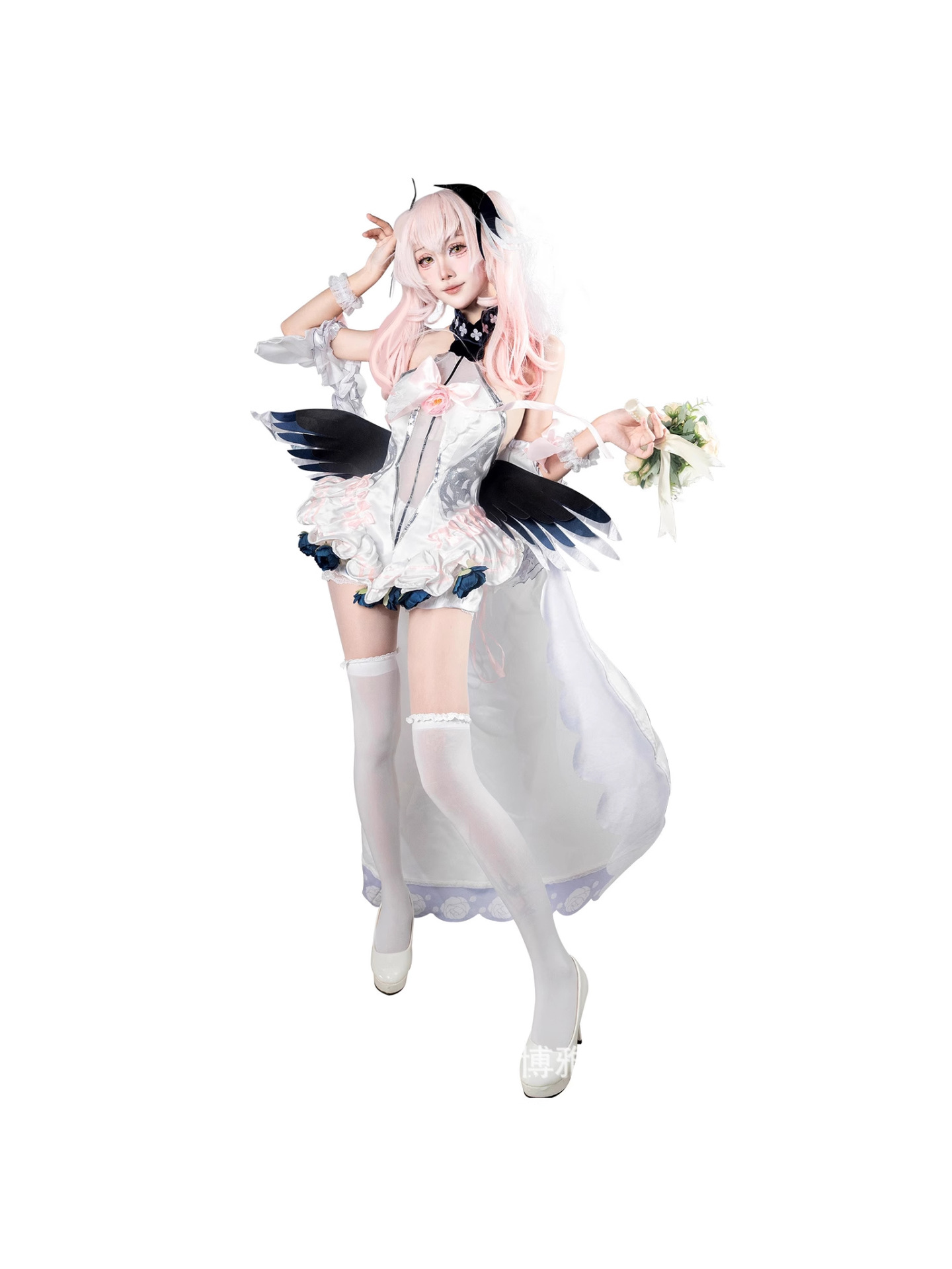 Boyana archivo azul cosplay Jiang Xiaochun puro blanco promesa azul cos traje cómico sexy traje