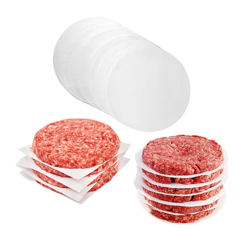 Papel de hamburguesa de calidad alimenticia pulpa de tronco cuadrada redonda gruesa de doble cara aceite de silicona antiadherente esterilla de papel de pastel de carne image 6