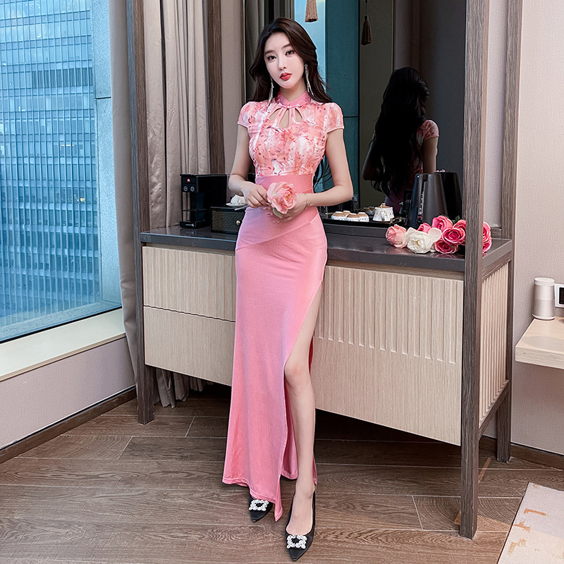 Night Head Shop Sexy Dress Gauze Evening Dress Women's High-Level Night Spa Soft Foot Bath Technician Work Clothes