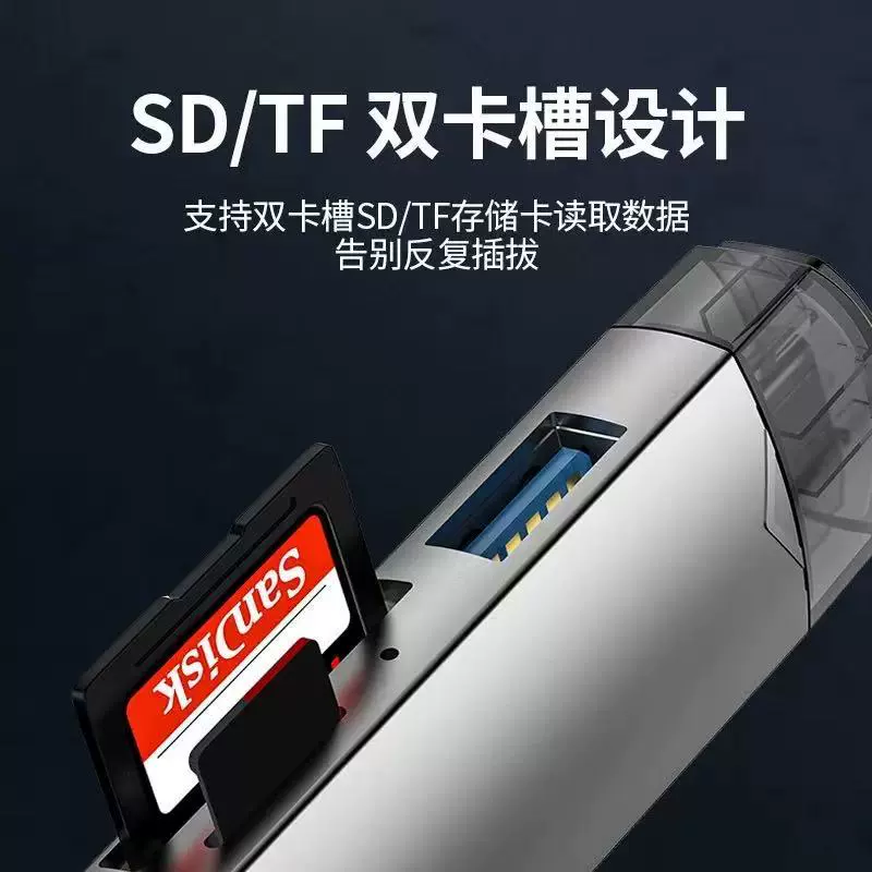 Многофункциональная OTG считыватель карт Liuheyi SD/TF компьютер мобильный телефон универсальный USB3.0 порт считыватель карт Type-C