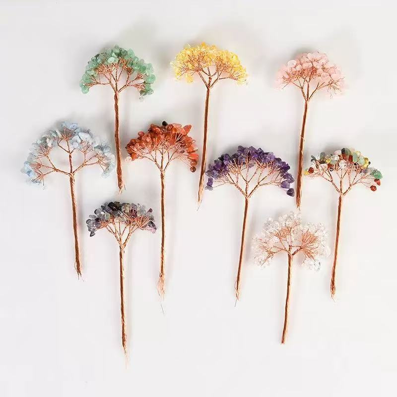 Crystal Tree DIY Materials Handmade Copper Wire Weaving Semi-Finished Crystal Tree Irregular-Shaped Flowers Crystal Crushed Stone Money Tree Crystal Tree DIY Materials Handmade Copper Wire Weaving Semi-Finished Crystal Tree Irregular-Shaped Flowers Crystal Crushed Stone Money Tree