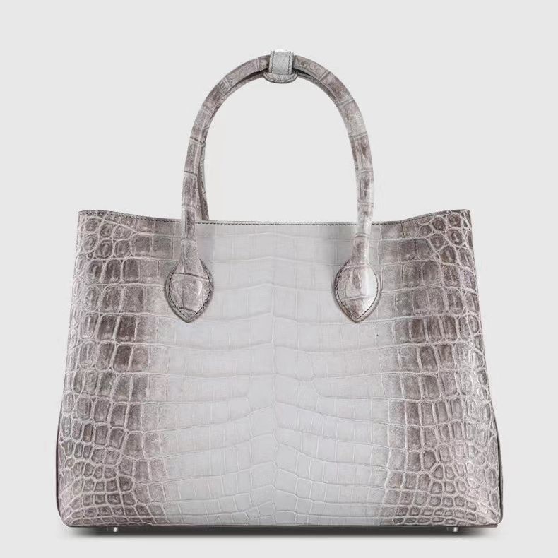 Imported Crocodile Leather Women's Bag Himalayan Belly Genuine Leather Handbag Light Luxury Women's Shoulder Crossbody Bag Large Capacity