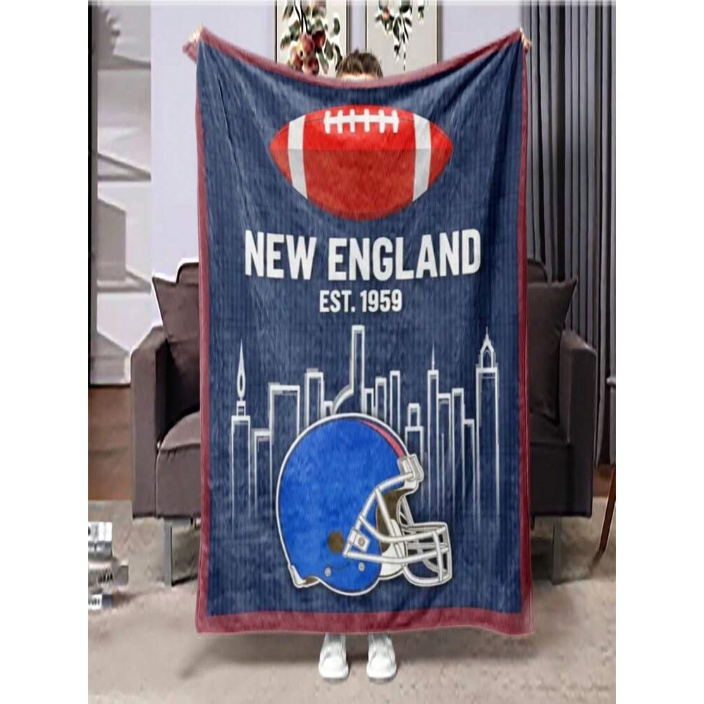 Flannel rugby fan gift blanket is suitable for all seasons and can…