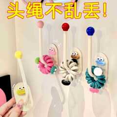 发圈发箍粘钩卫生间收纳架发夹皮筋头绳挂钩首饰品发绳收纳架塑料