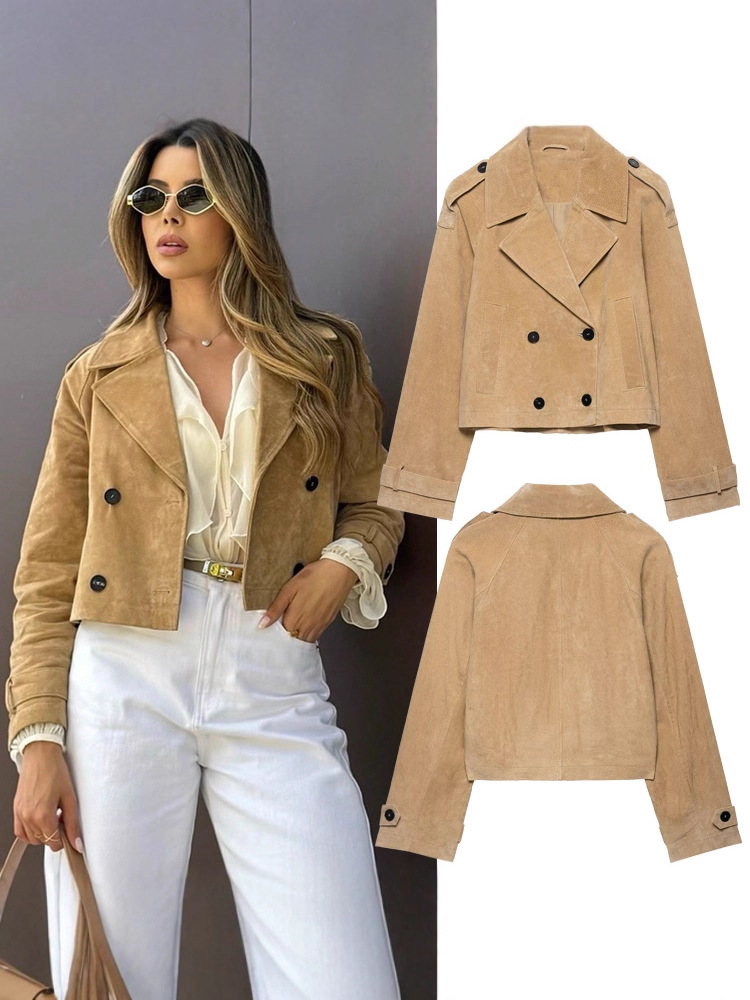 demi-season fashionable trench coat