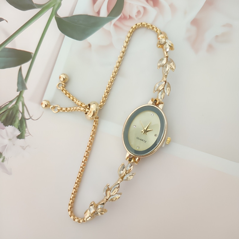 Alloy Strap Material Simple Style Commute Solid Color Buckle Quartz Watch Women's Watches
