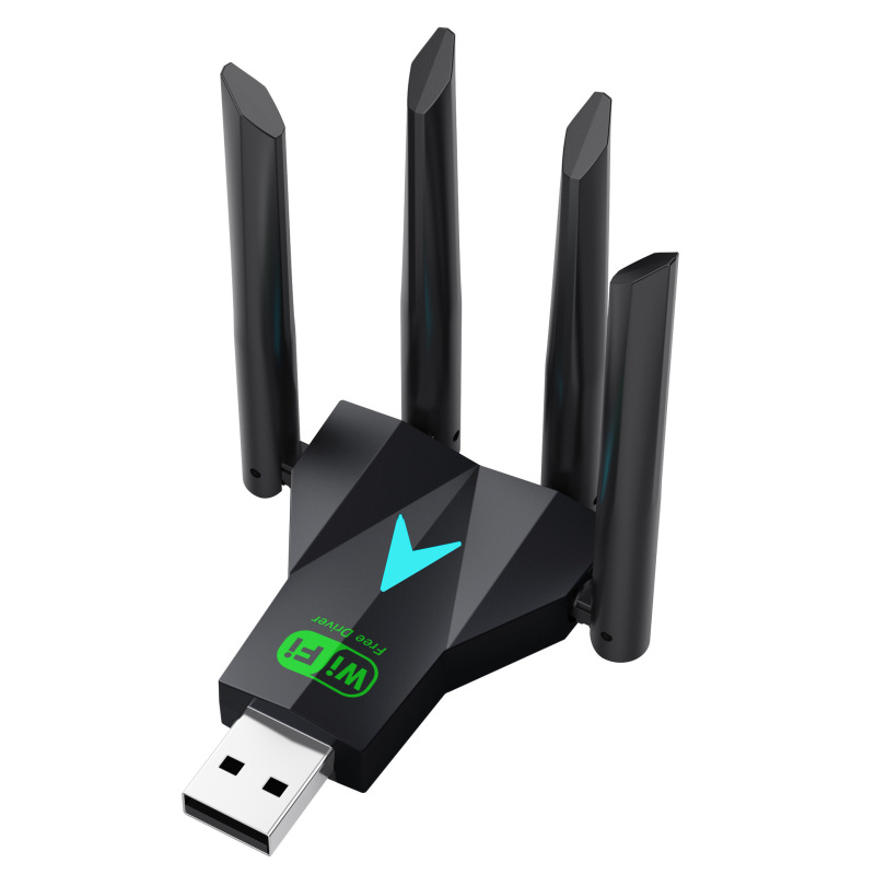 1300Mbps ドライバーフリーワイヤレスネットワークカードギガビット 5G デュアルバンドデスクトップ USB レシーバーデスクトップコンピュータ WIFI|undefined