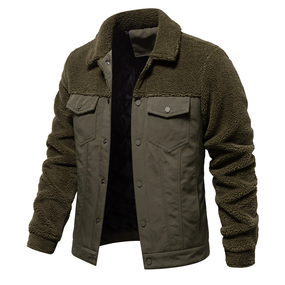 Neue, hochwertige Herren-Lammwolljacke im lässigen Stilmix für Herbst und Winter._voghion.com