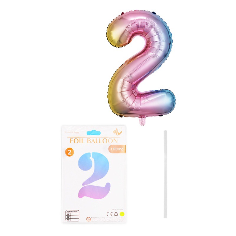 Globo digital de 16 pulgadas tapa dura tarjeta de papel de embalaje independiente película de aluminio Globo Decoración de fiesta de cumpleaños papel de aluminio al por mayor