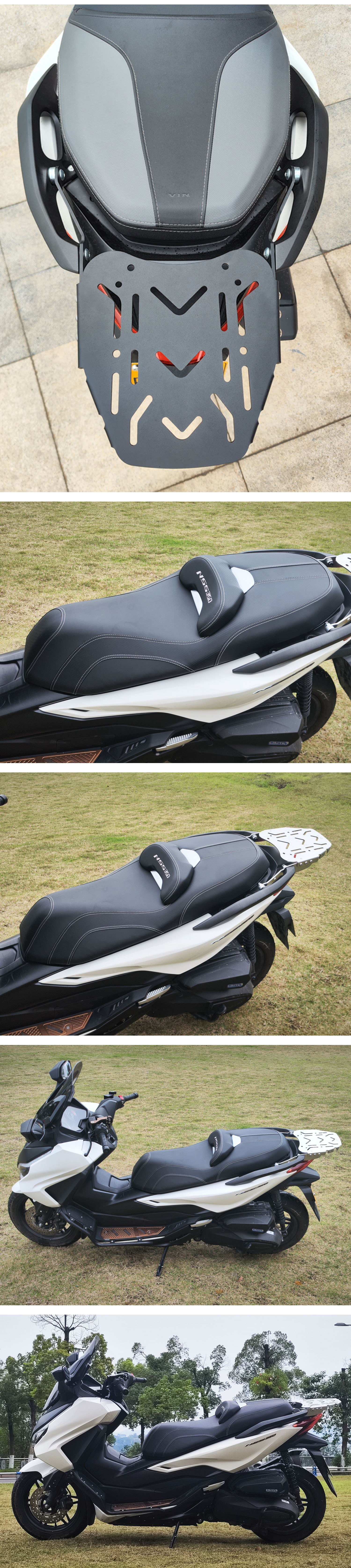 Suitable for Honda Fosha 350 Modified Cushion Lower Sitting Height Waist Protection Thickened Waterproof Stainless Steel Tailstock Rear Shelf