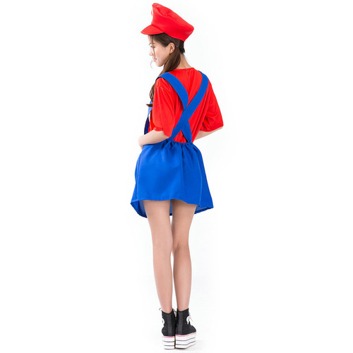 Halloween Super Mario Costume Anime Cosplay Costume Mario Set Theme Party Performance Costume
