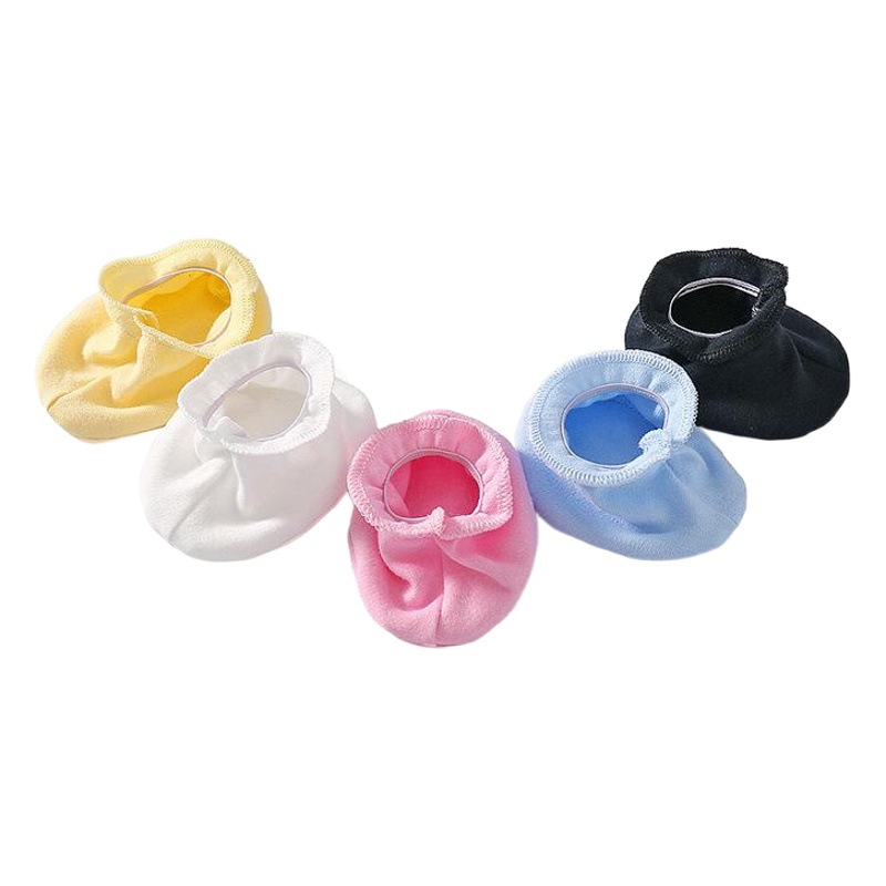 Baby Foot Cover Solid Color Cotton Newborn Foot Cover Warm Anti-Rubbing Baby Foot Cover