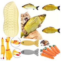 国境を越えたアマゾンのホットペパーミント魚の形のおもちゃゴムドライチキンとニンジンペットのおもちゃエンターテイメント咀嚼楽しい