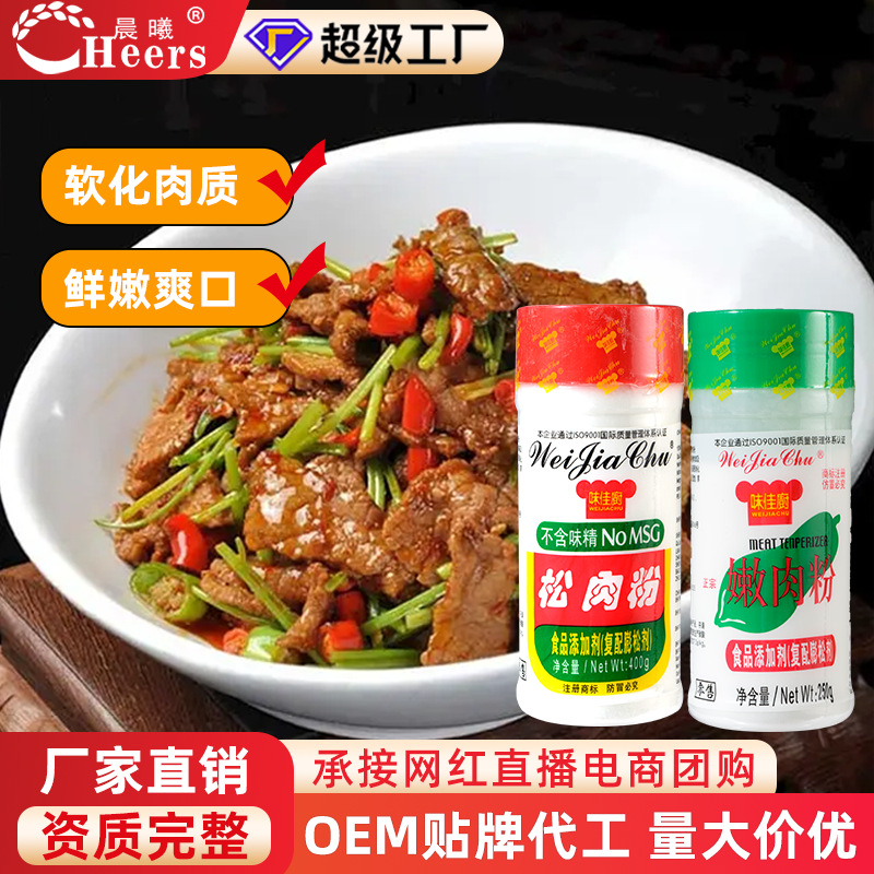 味佳厨嫩肉粉250g商用烧烤腌制食用猪肉牛肉鱼肉松肉粉家用调料
