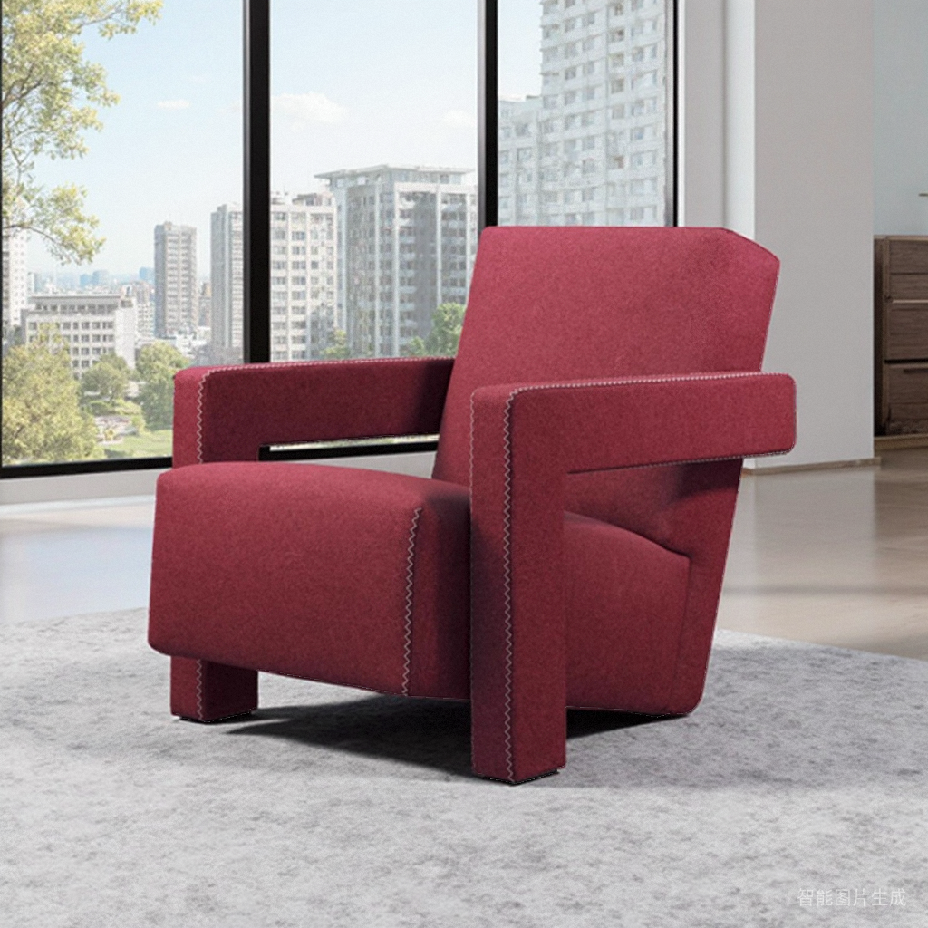 Utrechut Italian Minimalist Armchair 7-Shaped Chair Villa Designer Popular Living Room Sofa Chair