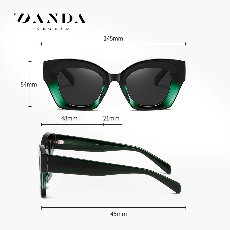 Gafas de sol de venta caliente transfronterizas europeas y americanas S26120 Gafas de sol de hoja polarizada de moda con marco cuadrado retro de alta calidad