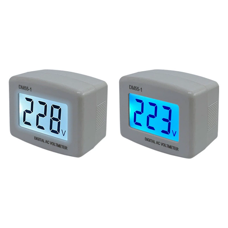 Прямая поставка с фабрики DM55-1 круглая вставка с цифровым дисплеем вольтметр AC100-300V цифровой прибор для измерения напряжения