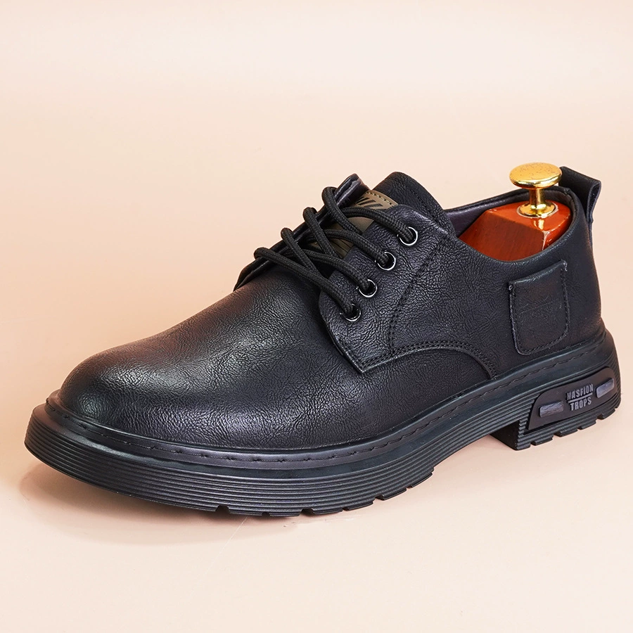 Новая мужская обувь весной 2025 года кожаная дышащая бизнес повседневная кожаная обувь мужская толстая подошва