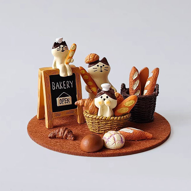 日本の猫パンオーナメントベーキングケーキショップブラインドボックスアクセサリー装飾ZAKKA食品玩具樹脂工芸品オーナメント|undefined