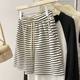 Summer Shorts Sports New Loose High-Waisted Slimming Thin Striped Casual Wide-Leg Versatile Straight Hair Cross-Border Direct Sales