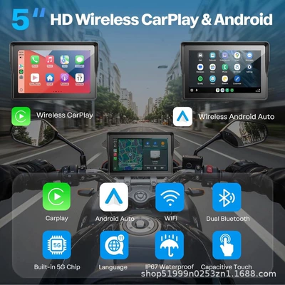5inch Motorcycle CarPlay Dashcam Motorcycle driving recorder