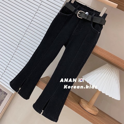 Nuevos jeans de niñas para niños lavados con agua de moda coreana con pantalones casuales de boquilla de primavera y otoño pantalones de aire extranjero