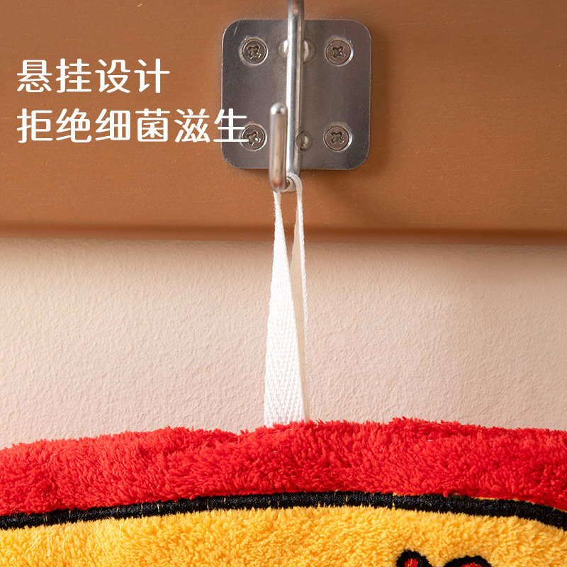Colgar tipo espesar toalla de cocina toallas sanitarias absorción de agua espesar toallas de limpieza de lavado de agua doméstica