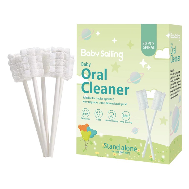Hisopo bucal seguro específico para bebés, algodón de limpieza suave para recién nacidos, adecuado para múltiples ocasiones, herramienta de limpieza bucal para proteger las encías.