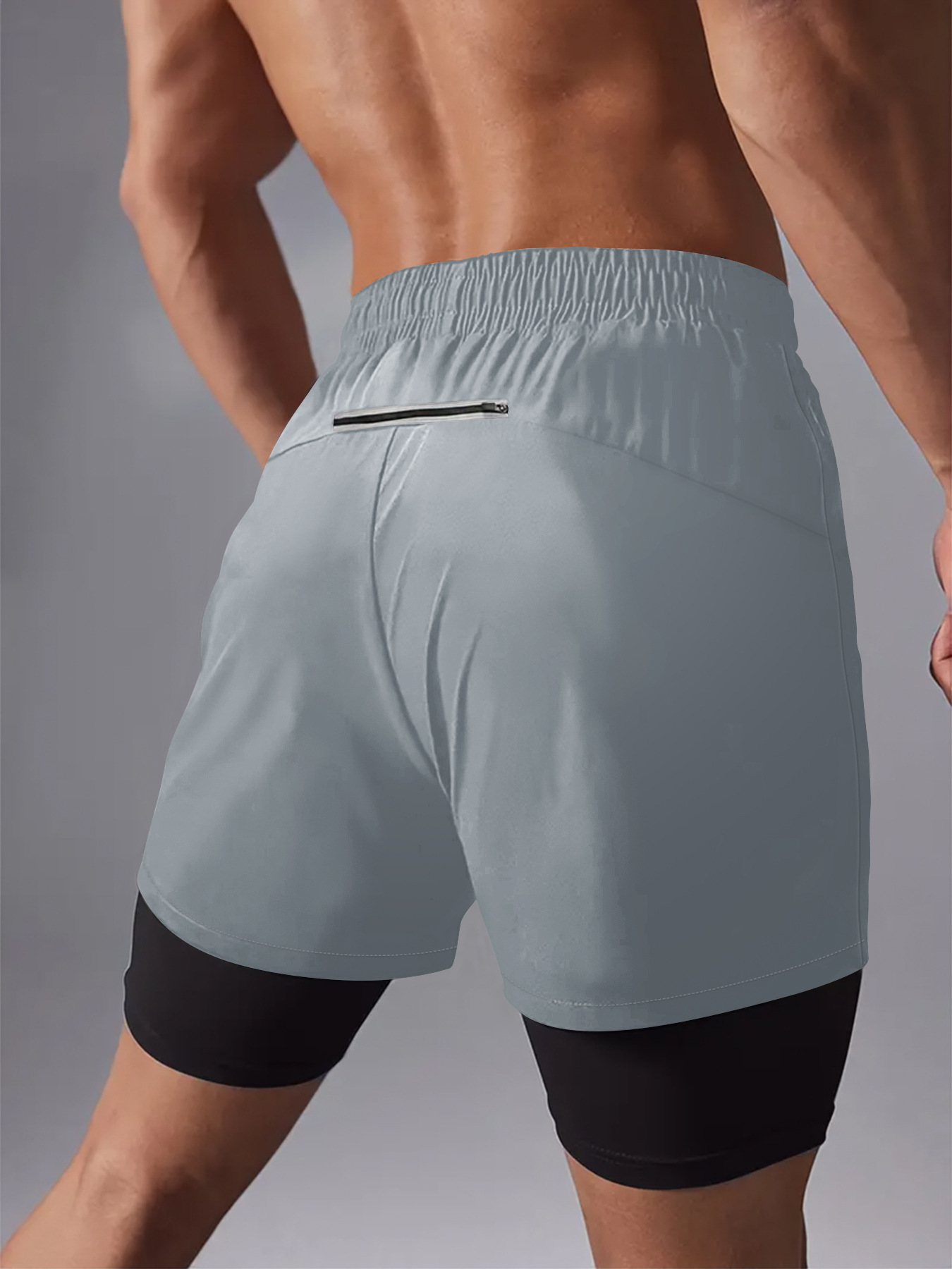 Men's Clothing Athletic Pants Casual Outdoor Breathable Multi Pocket Double Layer Shorts Muscular Design_viptrois.com