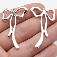 45x26mm 3.2g DIY手作 锌合金饰品配件 蝴蝶结 在逃公主 简约风