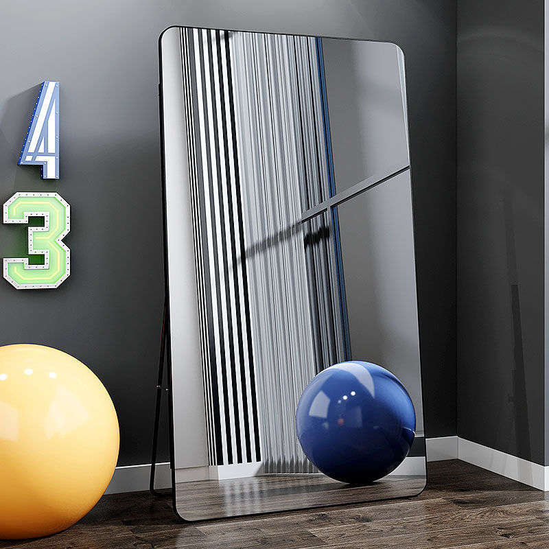 Light Luxury Dance Studio Mirror Movable Wall Dance Practice Home Yoga Gym Full-Length Floor Mirror Large