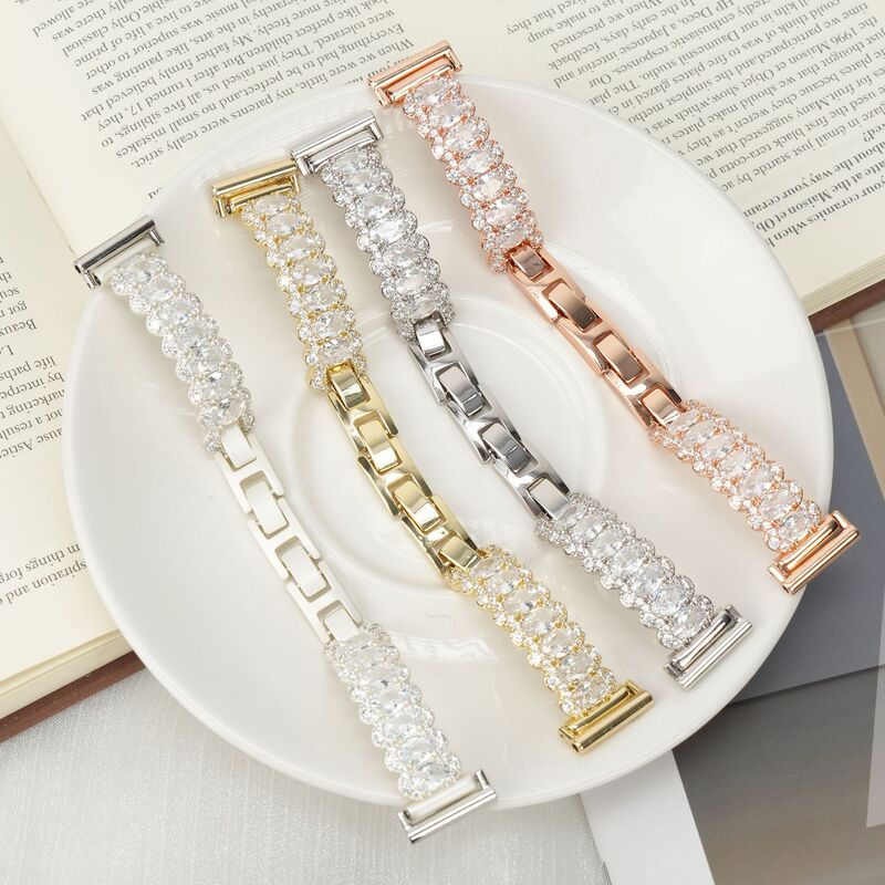 Manufacturer Wholesale Suitable for Huawei Watch Gt6 Strap with Goose Egg Zircon for Women, Light Luxury Watch5/Fit4 Summer Edition