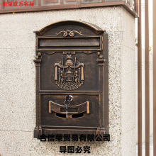 欧式别墅室外户门口信箱意见箱摄影道具创意铸铝不锈件信报箱邮筒