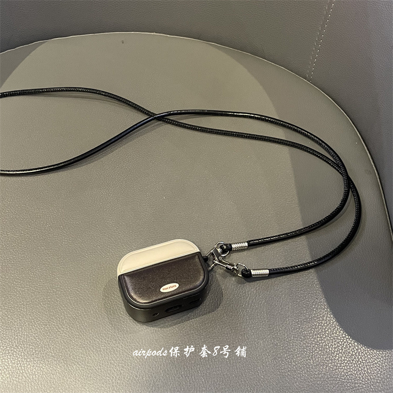 非常にシンプルなレトロな衝突色の皮質の斜め掛け縄はAirPods3/4世代のリンゴのイヤホンの殻の保護カバーのPro2女を適用します。|undefined