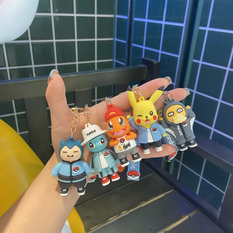 现货卡通皮卡丘钥匙扣可爱神奇宝贝杰尼龟包挂件卡通神奇宝贝卫衣