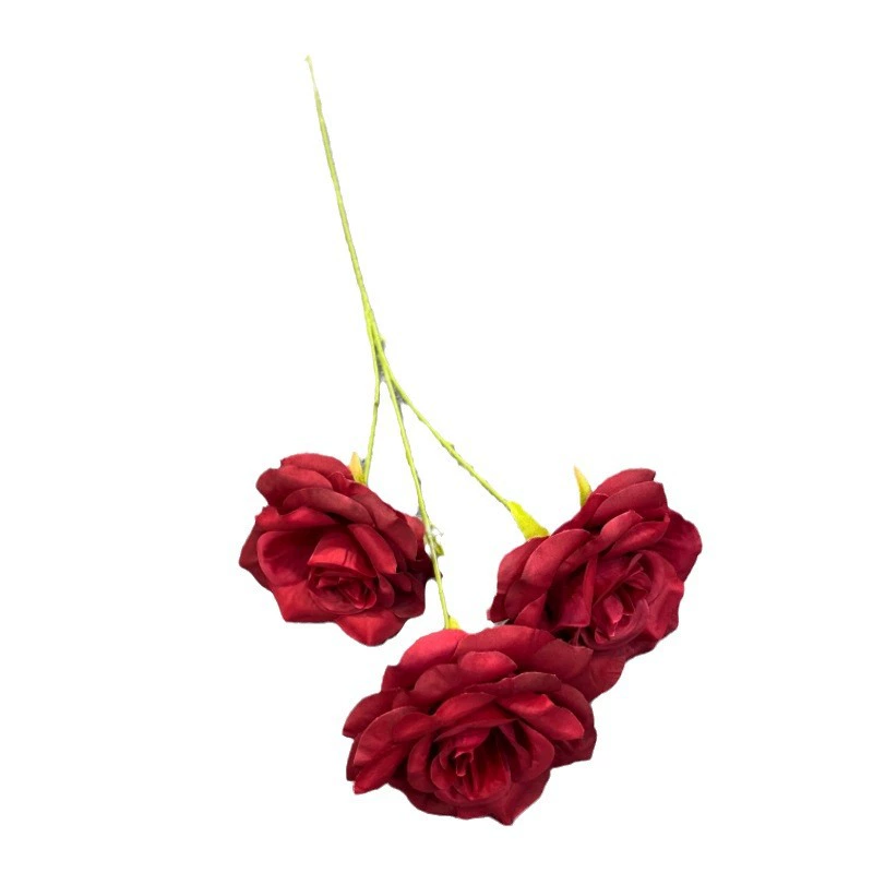  Diamond Rose Gradient Powder Simulation Flower Wedding Wedding Living Room Simulation Flower 3 Diamond Rose Single Single