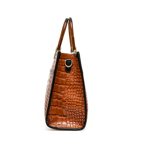 Cross-border women's bags  new multi-piece set contrasting color women's bag single shoulder crossbody handheld women's bag stone pattern mother-in-law bag for women