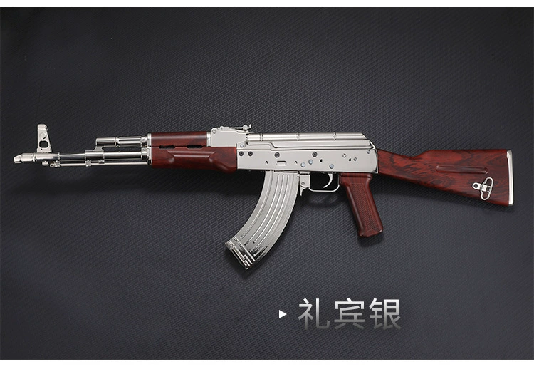 Алюминиевый военный макет AK-47 украшение, масштаб 1:2.05, металлическая нестреляющая реплика
