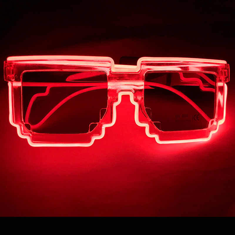 Gafas LED con Mosaico de Celebridades de Internet Transfronterizas, con un Toque Tecnológico, Gafas Luminosas Intermitentes, Accesorios Fluorescentes para Entretenimiento en Bares