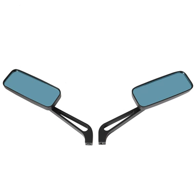 Motorcycle Modified Rearview Mirror, Square Aluminum Rearview Mirror, Blue Anti-Glare (Motorcycle rearview mirror) - 012-mirror