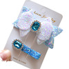 Children's hair accessory with bow for princess, hairgrip, hairpins, “Frozen”