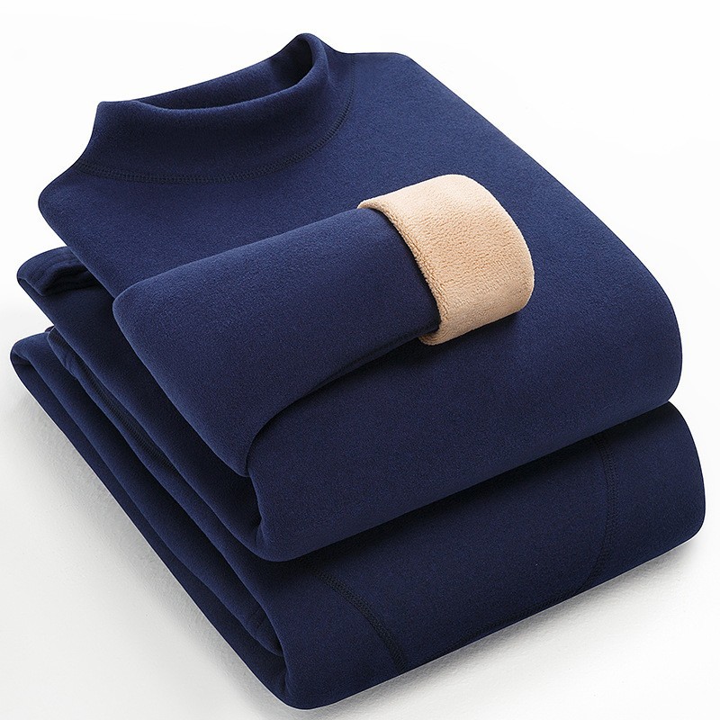 Center collar-navy blue