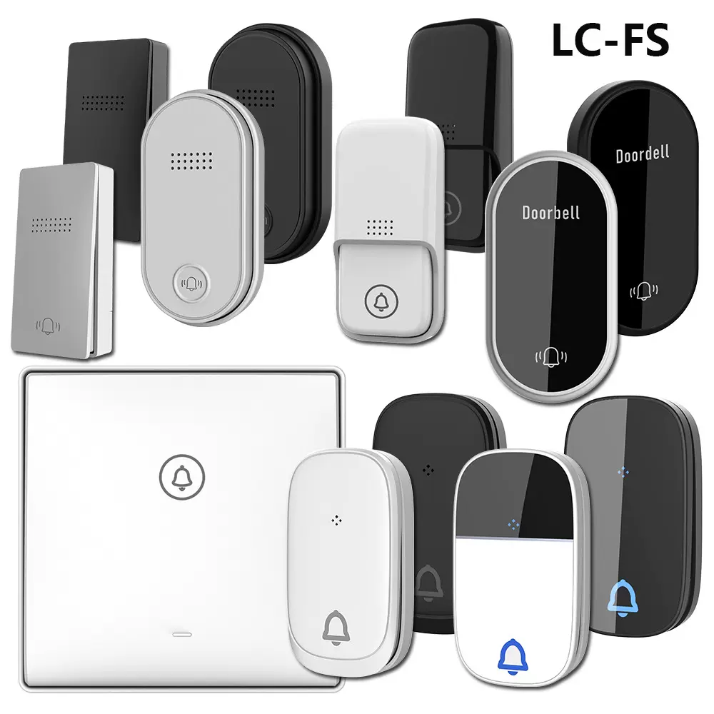 LC自电动门发电无线门铃系列远距离大音量防水家用呼叫器