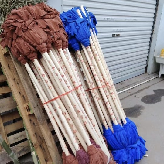 Wide Cloth Strip Mop Absorbs Water Quickly and Does Not Shed Hair. Old-Fashioned Traditional Dry and Wet High-Quality Eucalyptus Mop