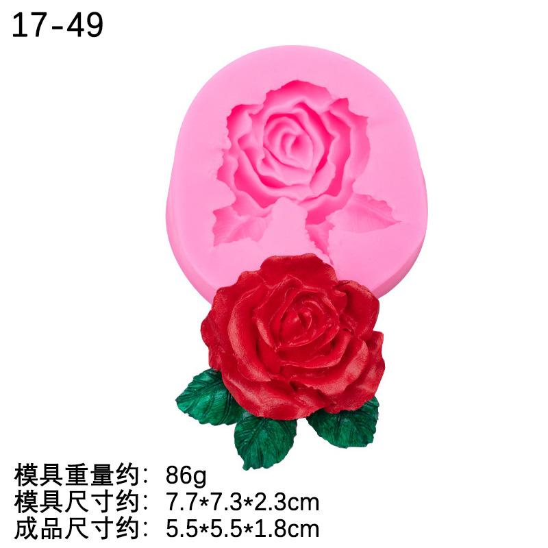 Rose flor forma molde de silicona fondant cake chocolate Decoración Accesorios creativos herramientas para hornear