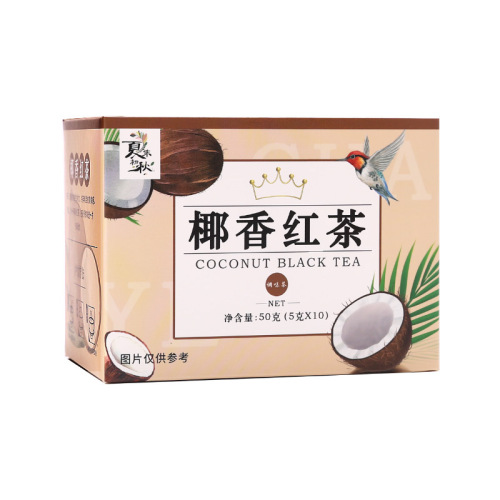 Boxed triangular bag combination tea bag flavored coconut aroma black tea coconut oolong tea coconut meat coconut aroma loose flower fruit tea