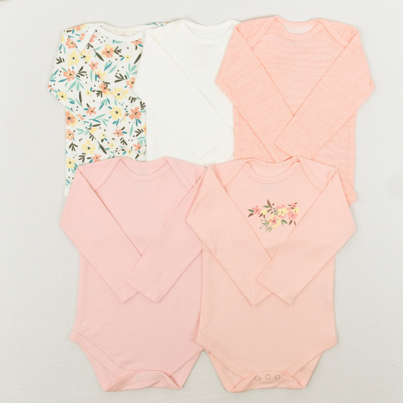 赤ちゃんの夏の服の5つのセットのワンピースの服は赤ちゃんのお尻の服を着ます。