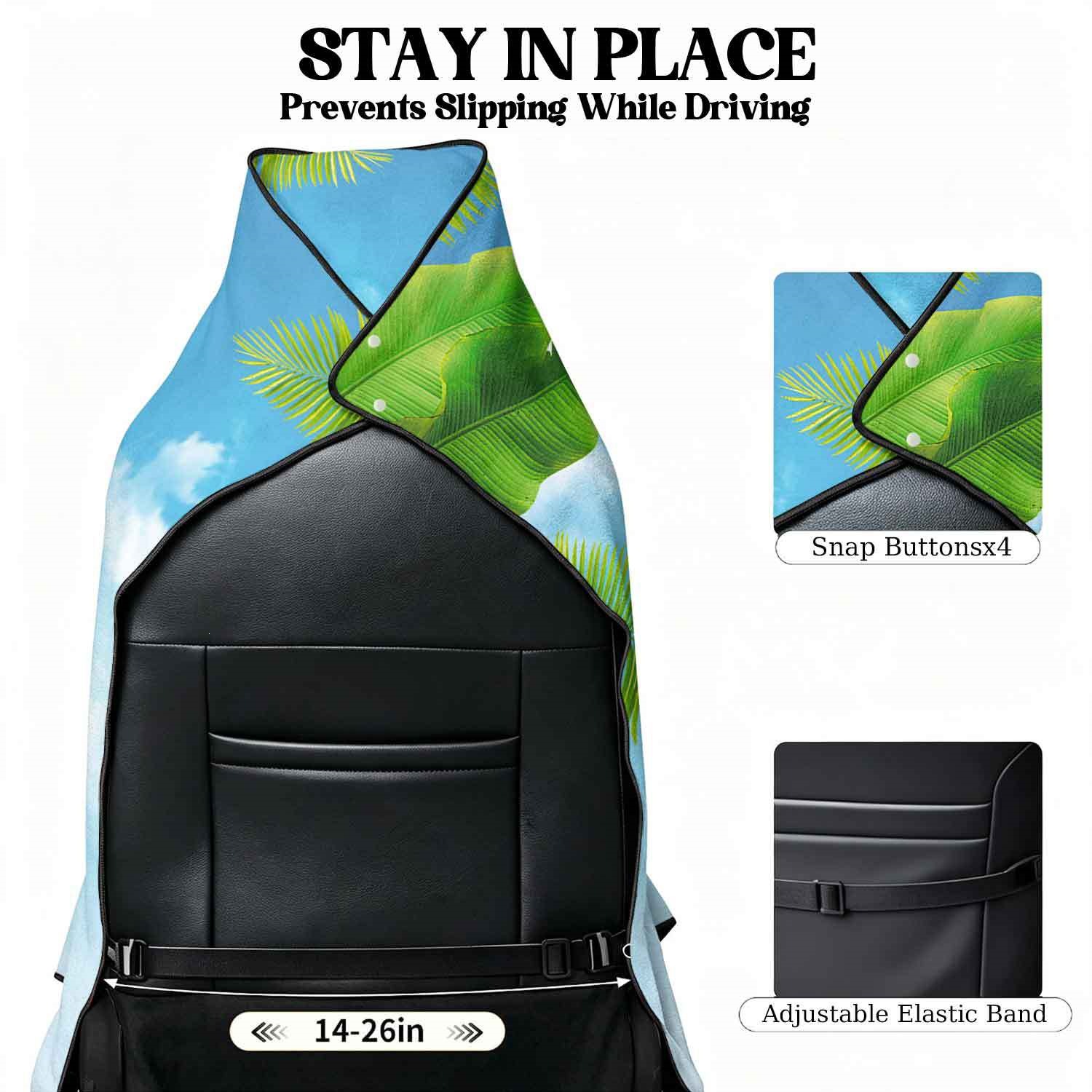 Summer bath towel and car seat cover 2-in-1, ultra-fine fiber outdoor beach and car dual-use universal seat cushion